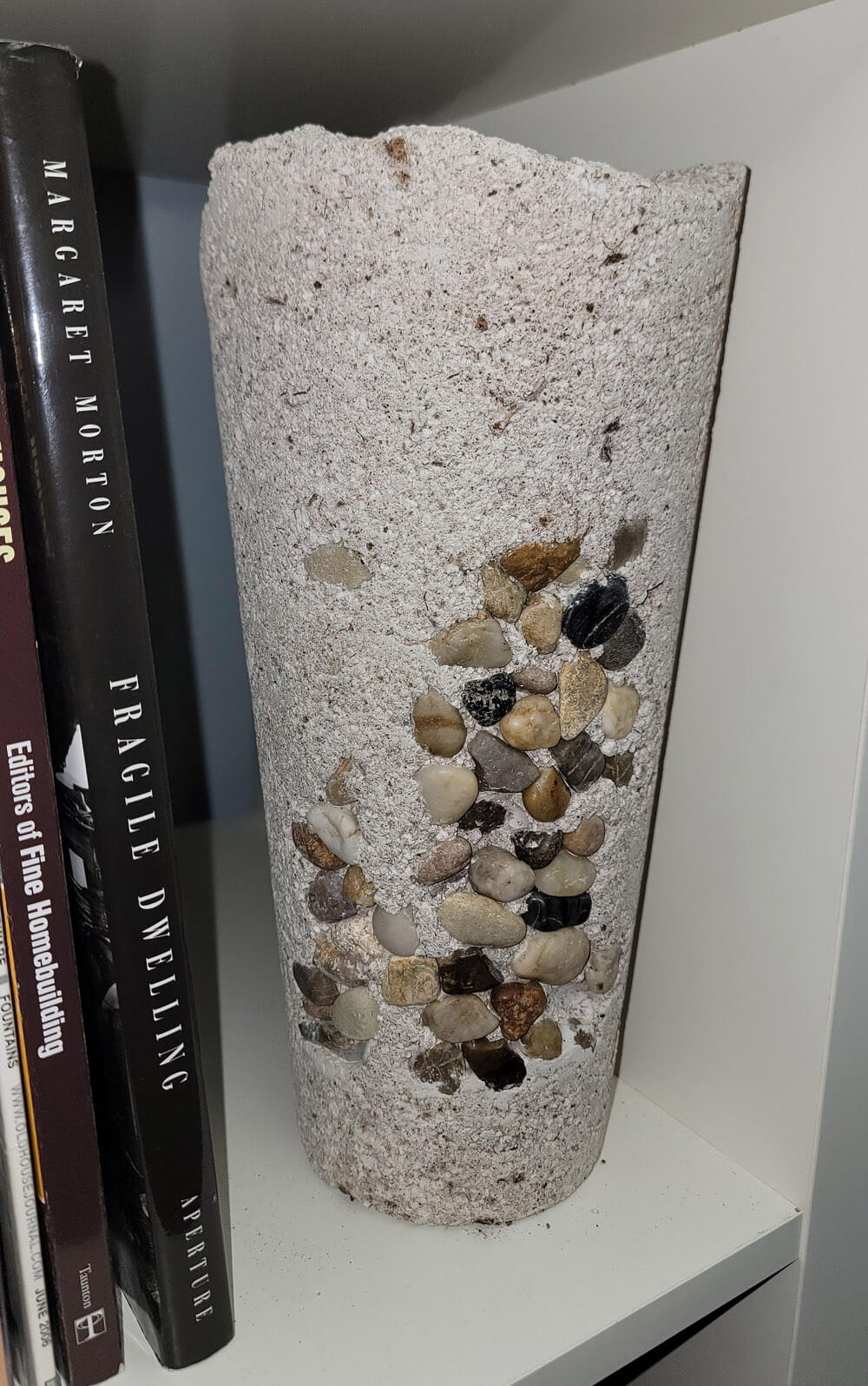 Hypertufa vase by Lynn Taylor.